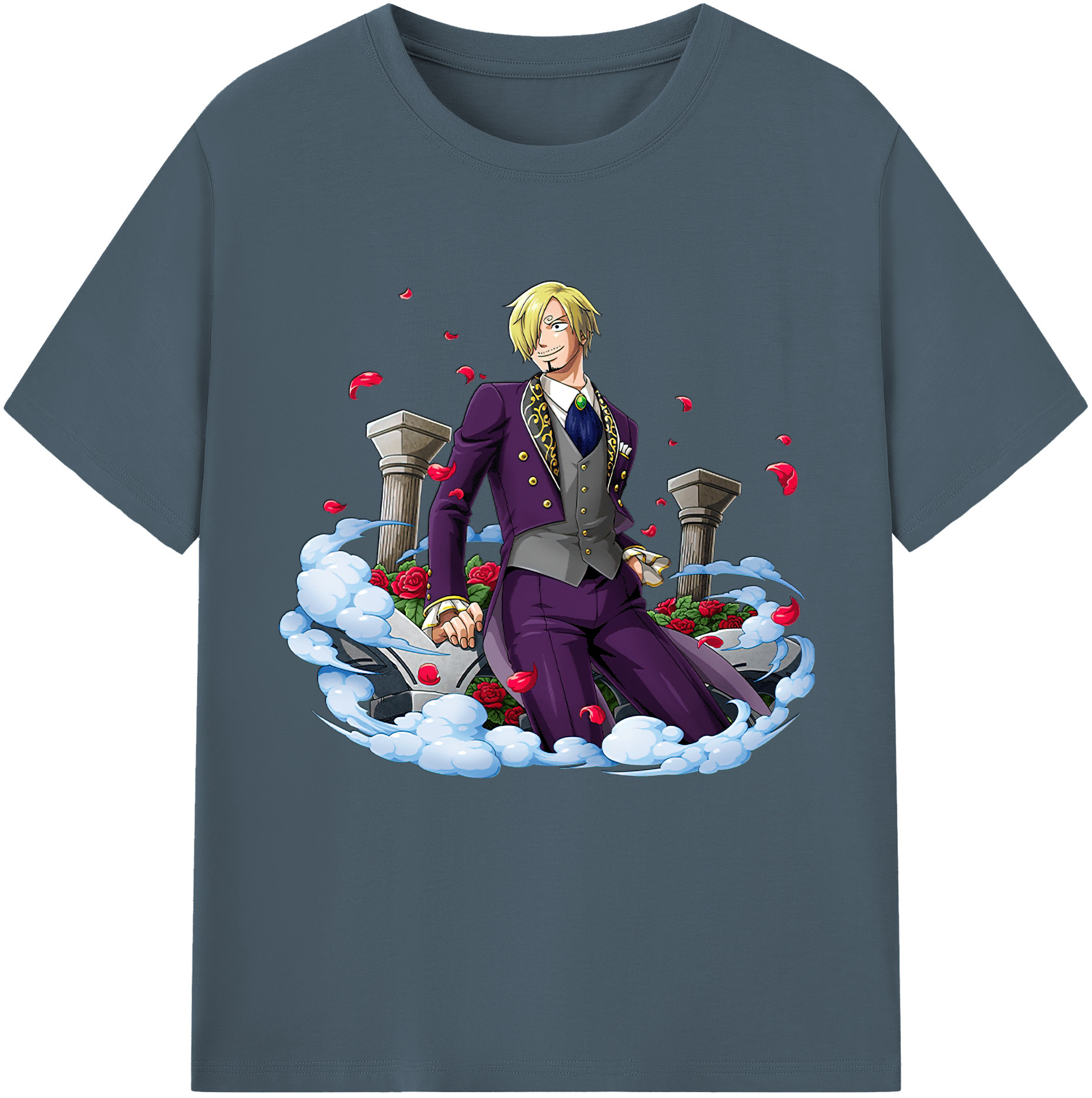 ワンピース サンジ ONE PIECE Sanji 綿100％半袖Tシャツ（フロントプリント）